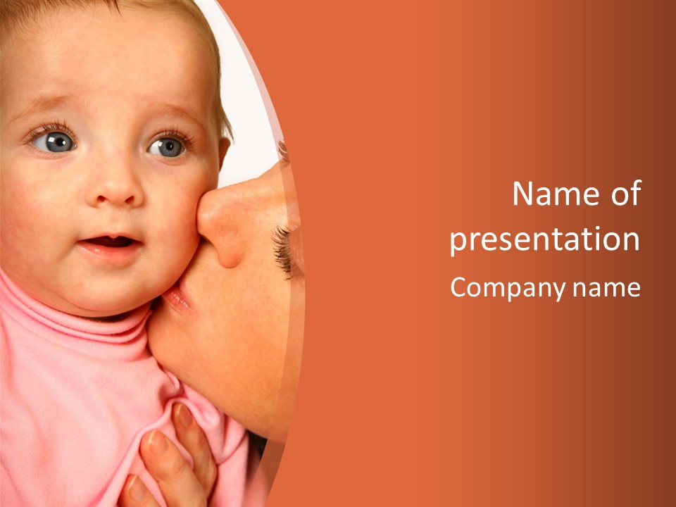 Smile Kissing Infant PowerPoint Template