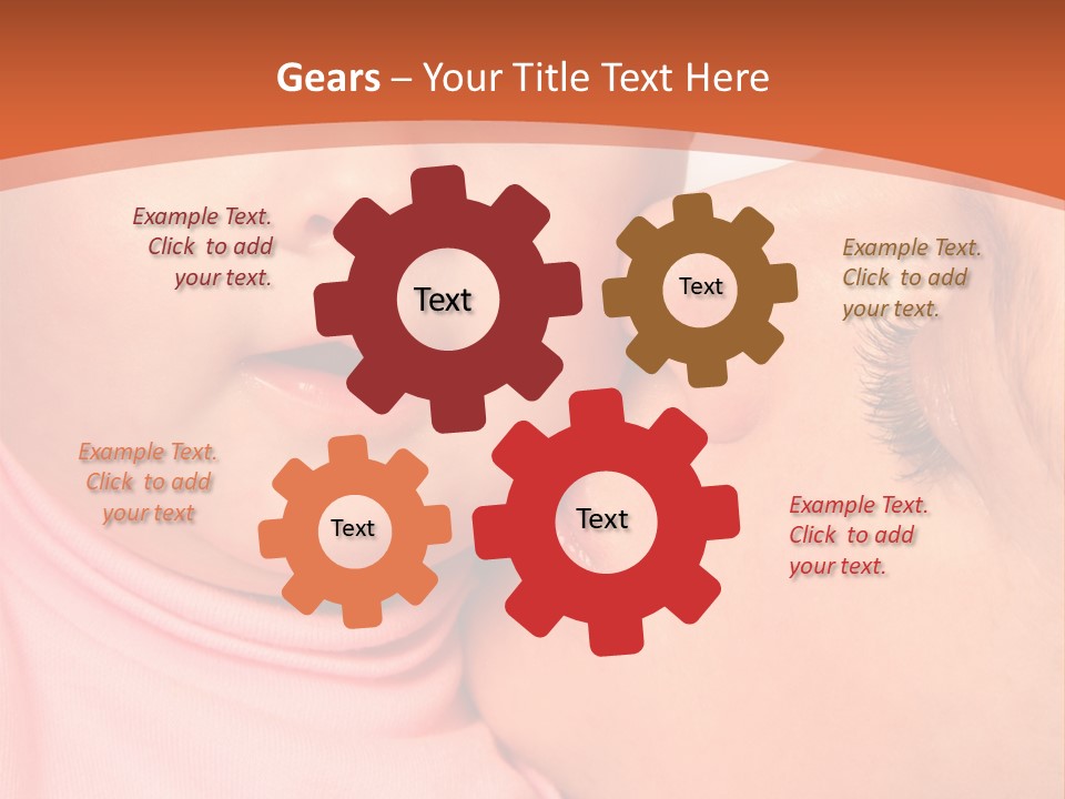 Smile Kissing Infant PowerPoint Template