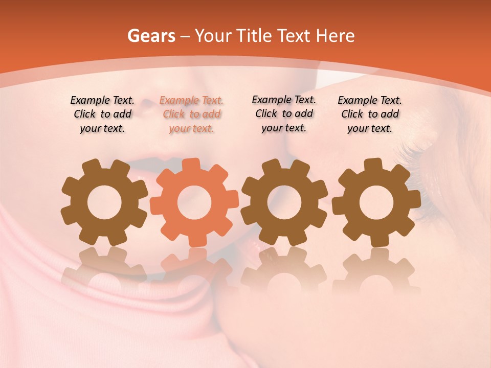 Smile Kissing Infant PowerPoint Template