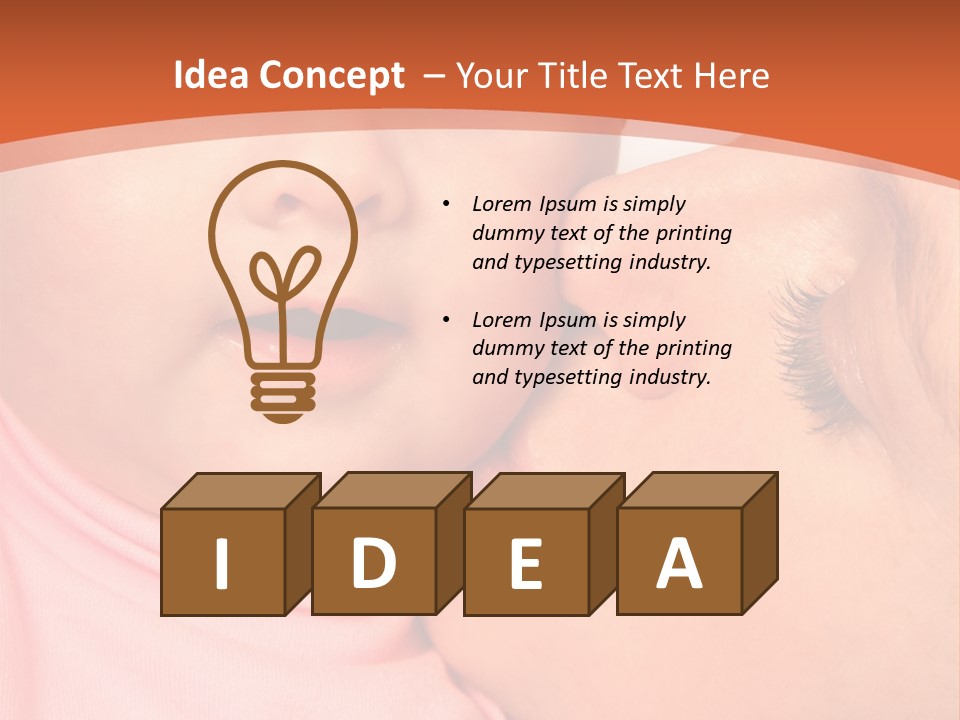 Smile Kissing Infant PowerPoint Template