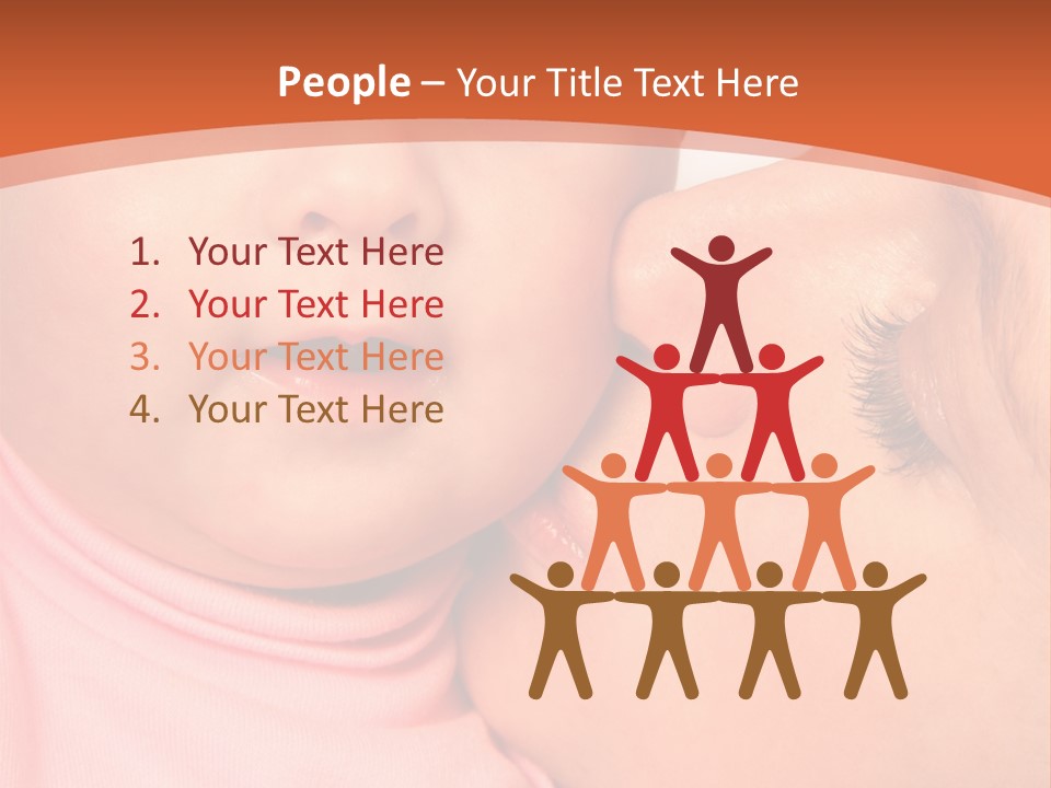 Smile Kissing Infant PowerPoint Template