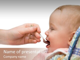 Baby Apple Girl PowerPoint Template