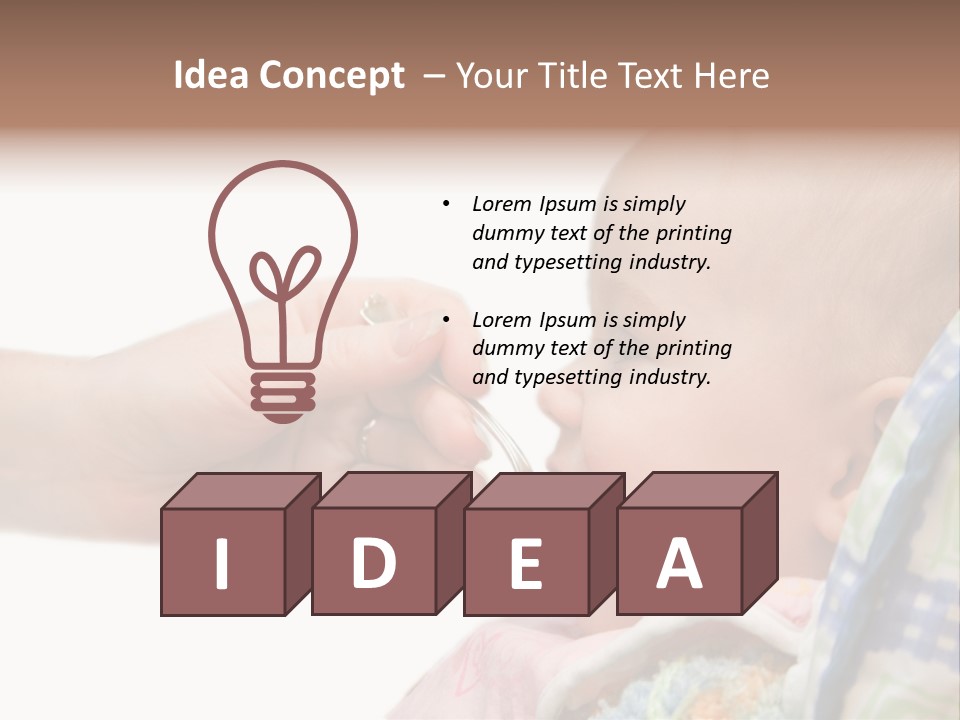 Baby Apple Girl PowerPoint Template