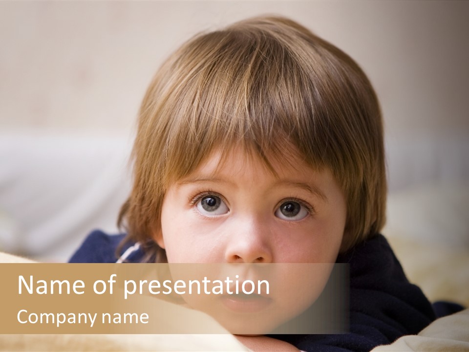 Serene Bed Female PowerPoint Template