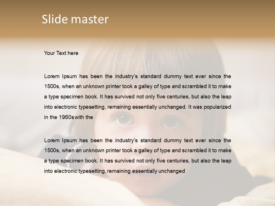 Serene Bed Female PowerPoint Template