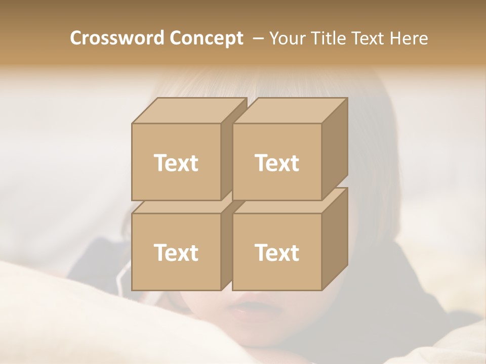 Serene Bed Female PowerPoint Template