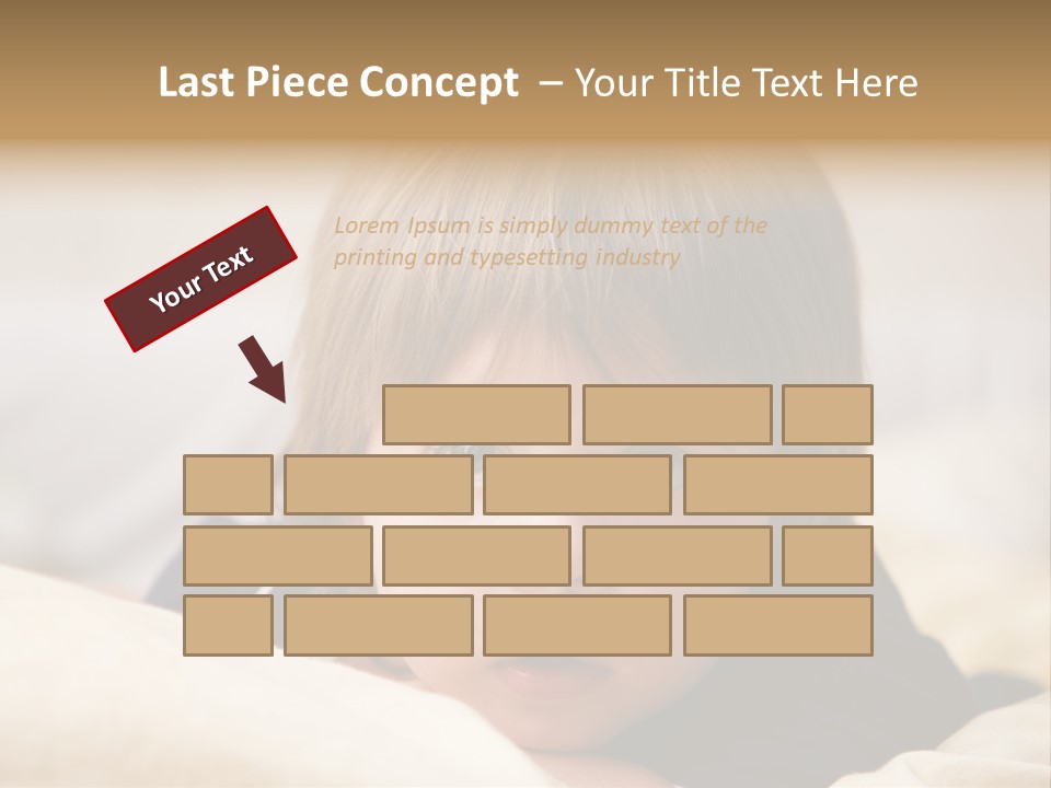 Serene Bed Female PowerPoint Template