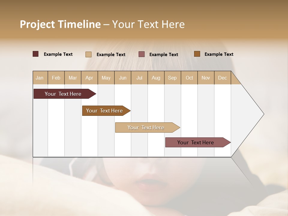 Serene Bed Female PowerPoint Template