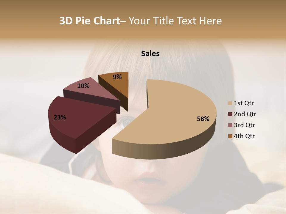 Serene Bed Female PowerPoint Template