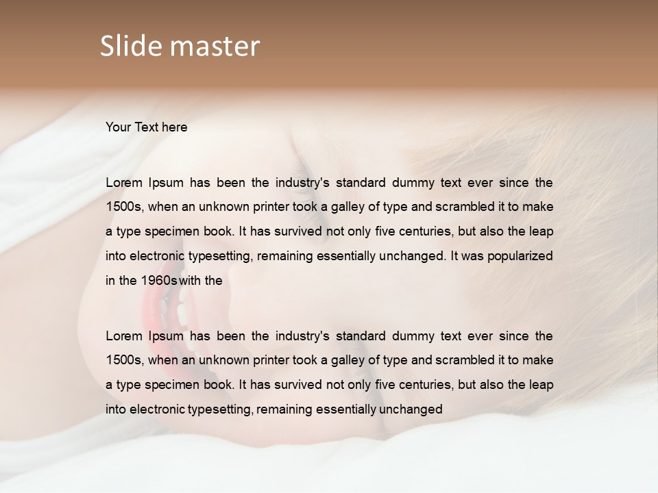 Closeness Lovely Head PowerPoint Template