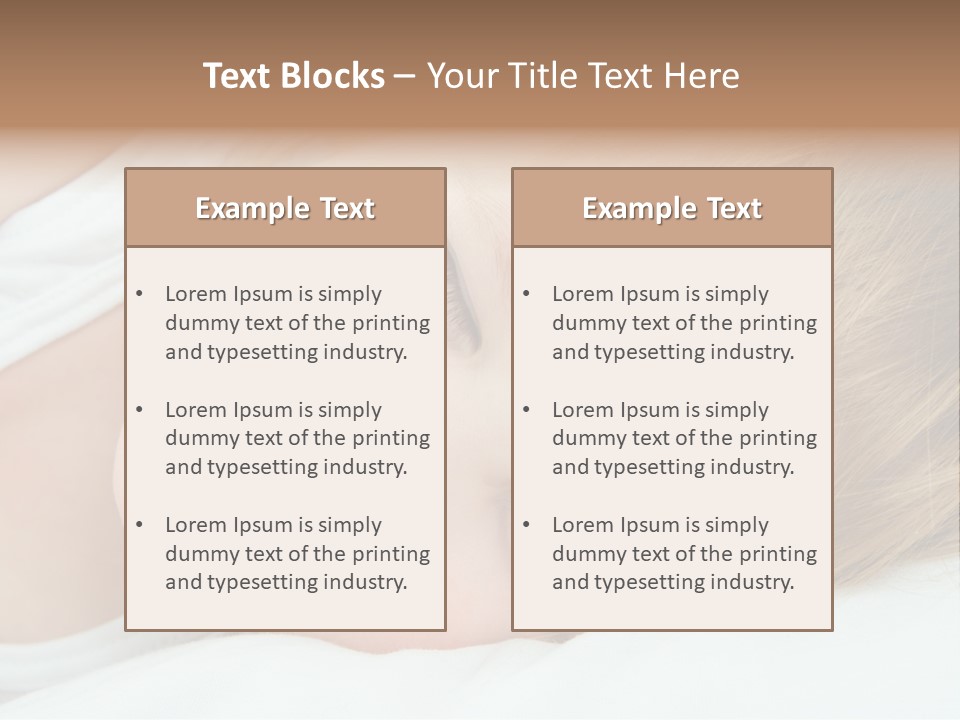 Closeness Lovely Head PowerPoint Template