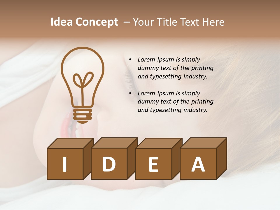 Closeness Lovely Head PowerPoint Template