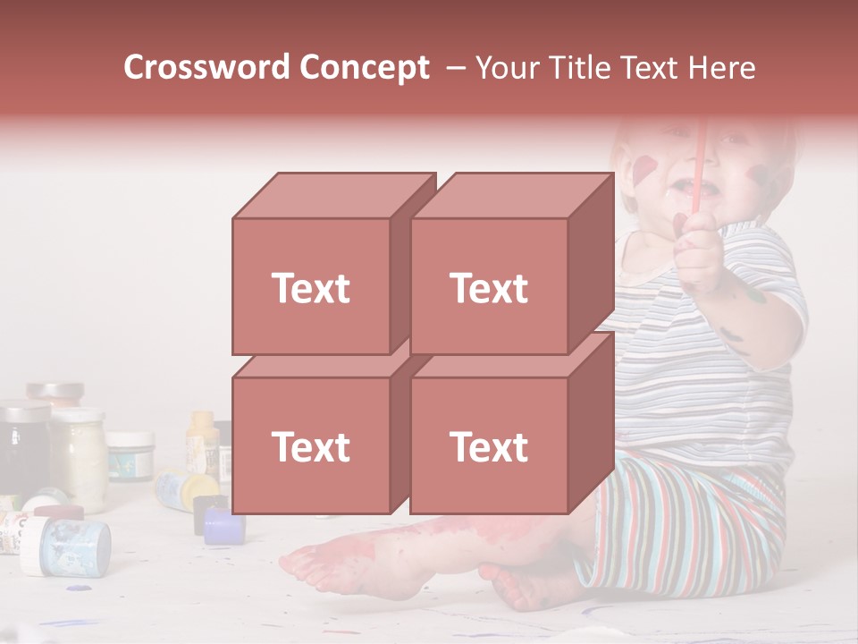 Malen Kinder Winzig PowerPoint Template
