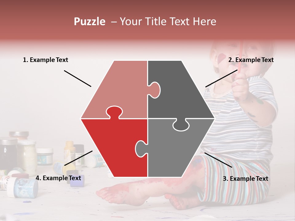 Malen Kinder Winzig PowerPoint Template