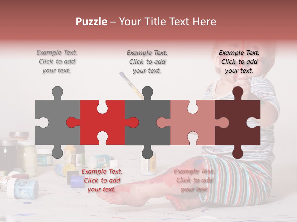 Malen Kinder Winzig PowerPoint Template