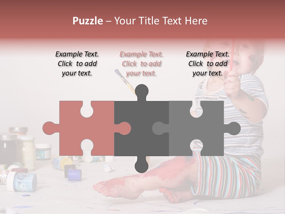 Malen Kinder Winzig PowerPoint Template