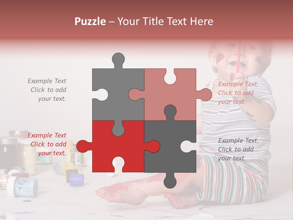 Malen Kinder Winzig PowerPoint Template