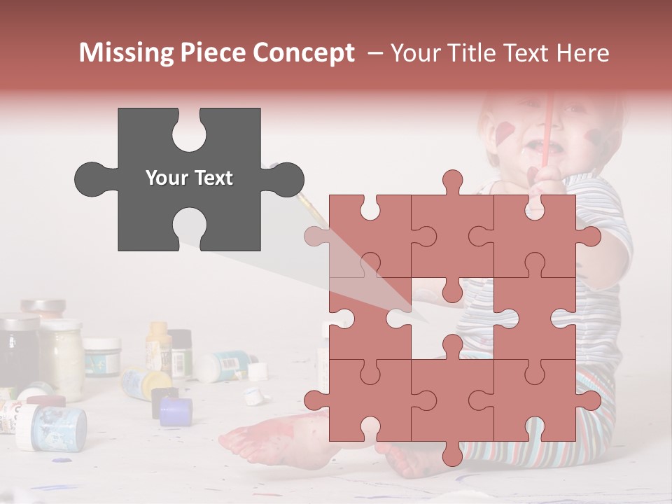 Malen Kinder Winzig PowerPoint Template