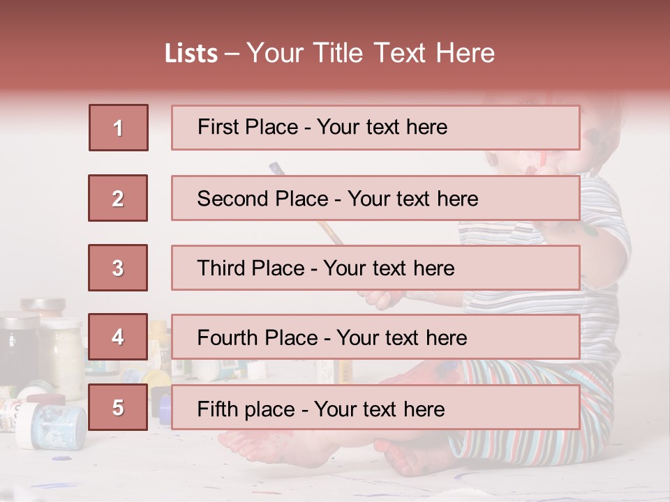Malen Kinder Winzig PowerPoint Template