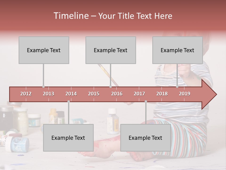 Malen Kinder Winzig PowerPoint Template
