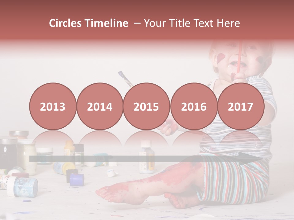 Malen Kinder Winzig PowerPoint Template