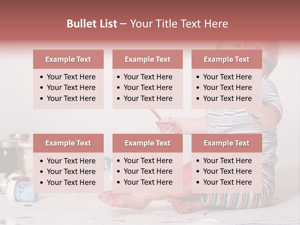 Malen Kinder Winzig PowerPoint Template