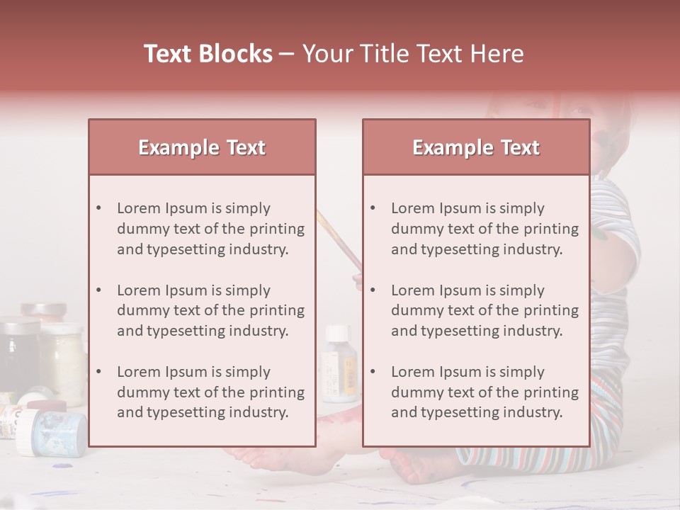 Malen Kinder Winzig PowerPoint Template