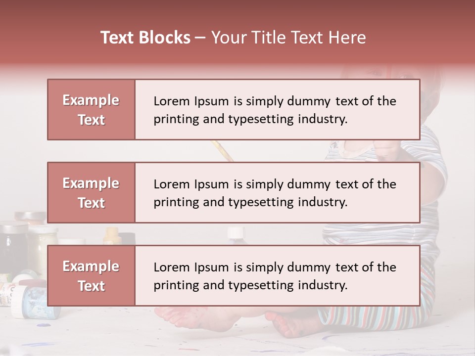 Malen Kinder Winzig PowerPoint Template