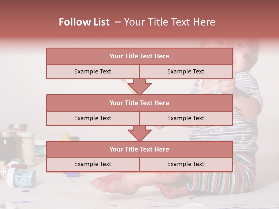 Malen Kinder Winzig PowerPoint Template