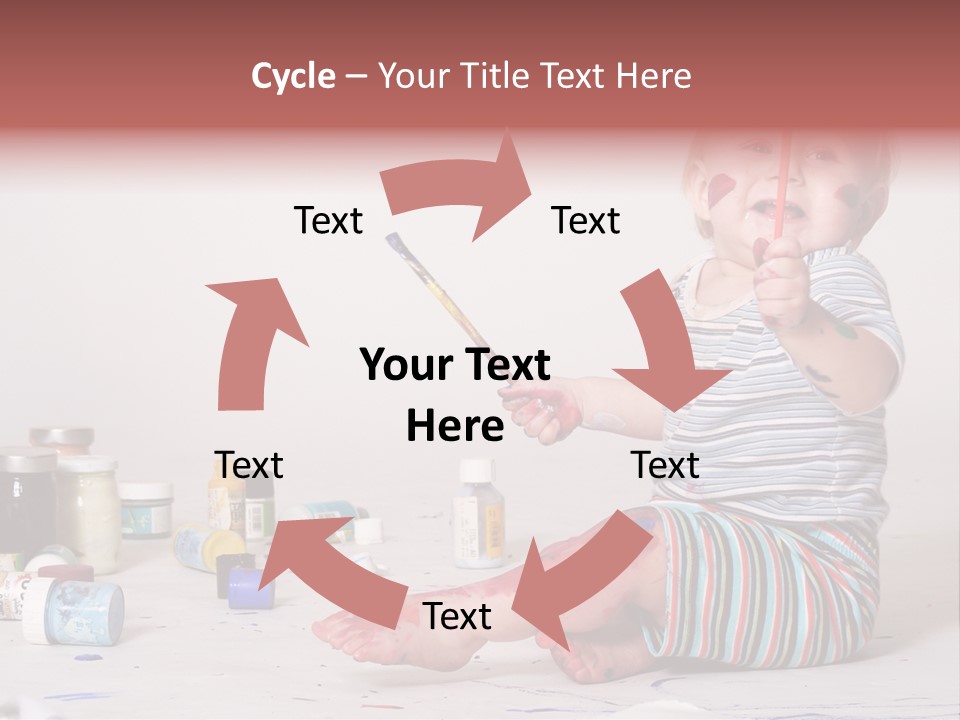 Malen Kinder Winzig PowerPoint Template