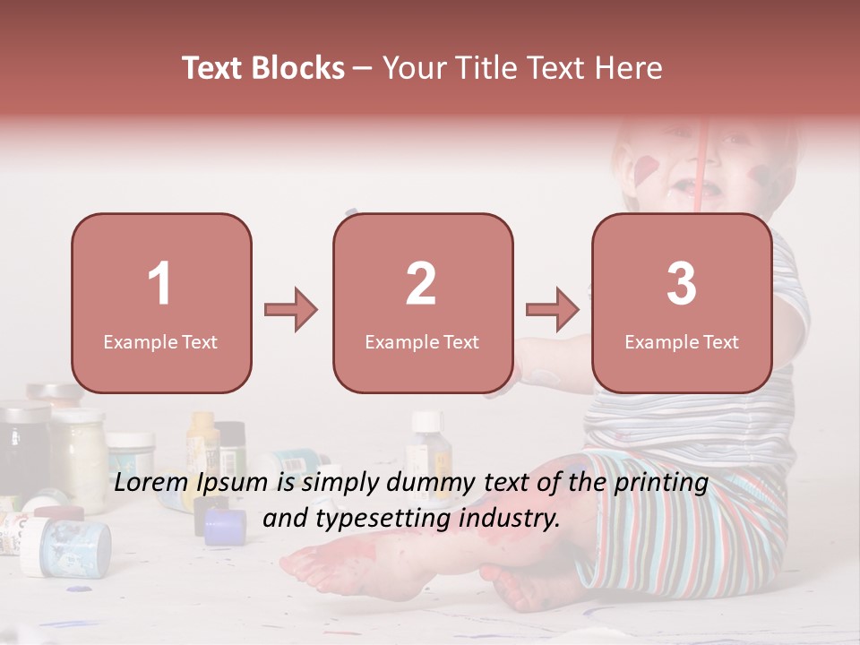 Malen Kinder Winzig PowerPoint Template