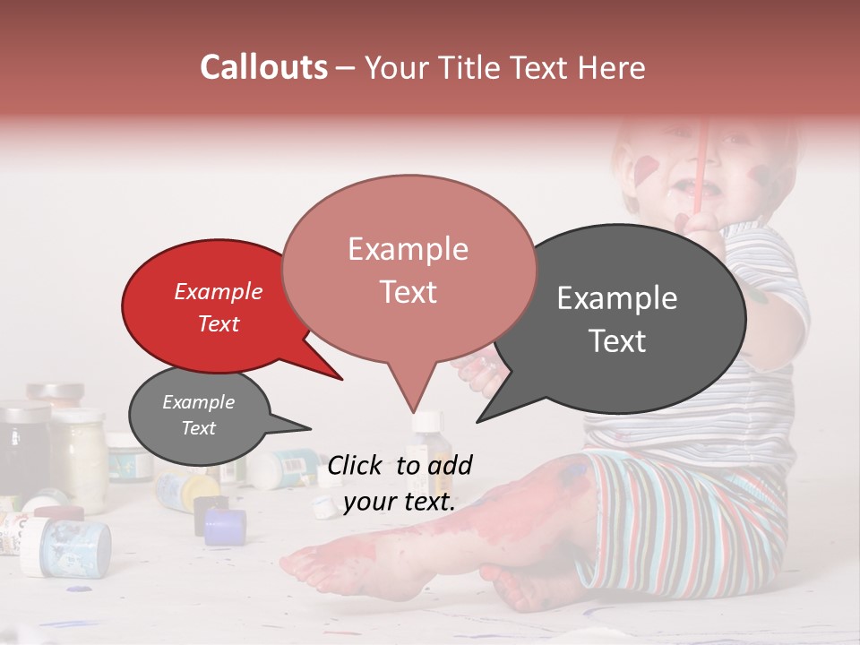 Malen Kinder Winzig PowerPoint Template