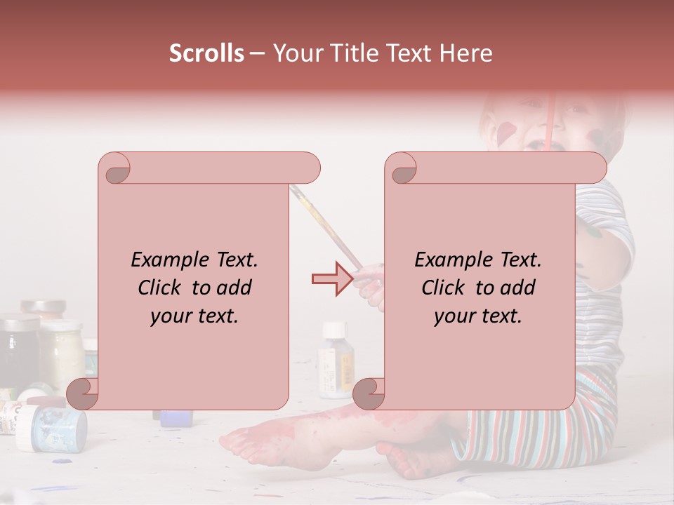 Malen Kinder Winzig PowerPoint Template