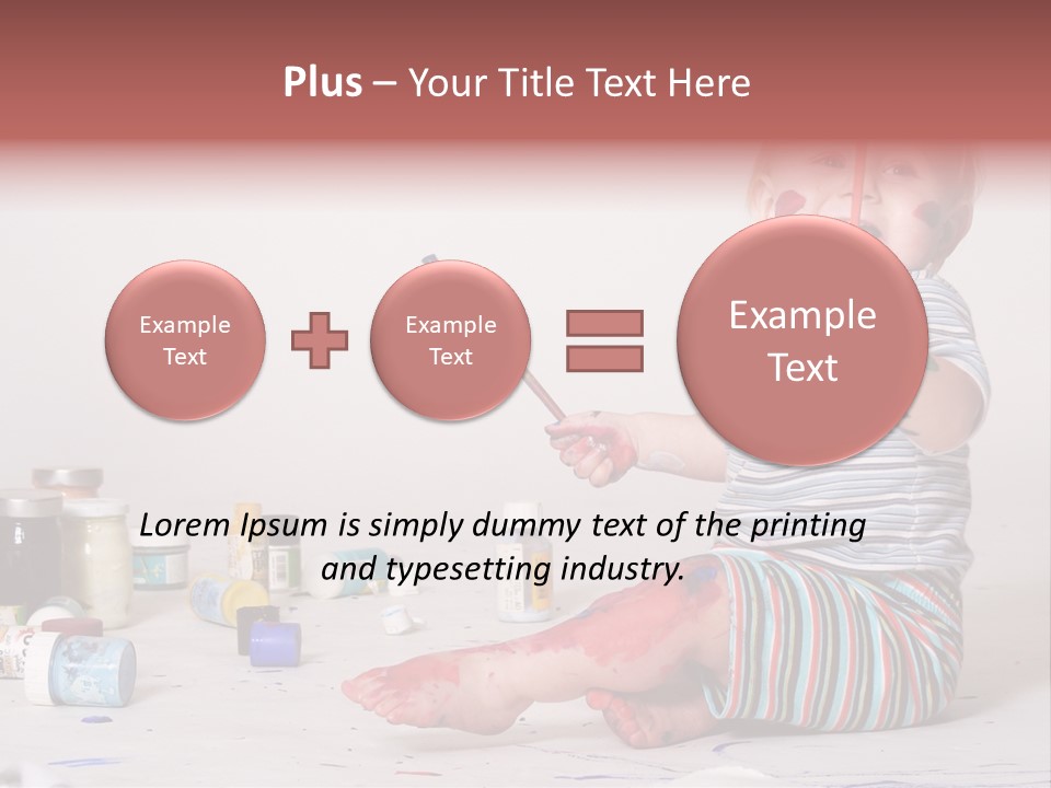 Malen Kinder Winzig PowerPoint Template