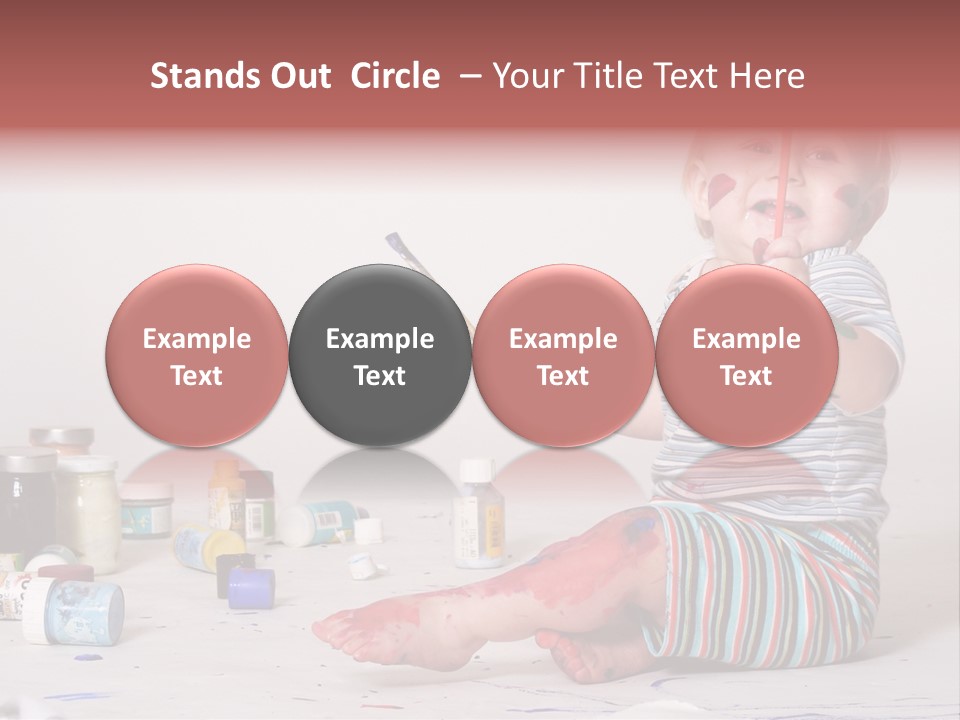 Malen Kinder Winzig PowerPoint Template