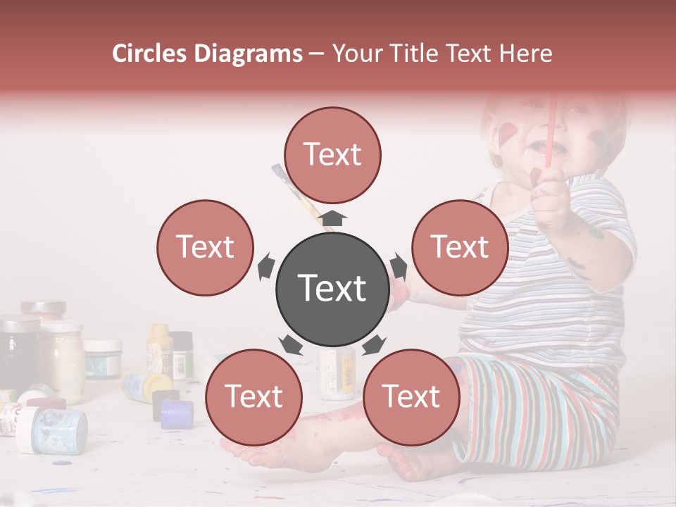 Malen Kinder Winzig PowerPoint Template