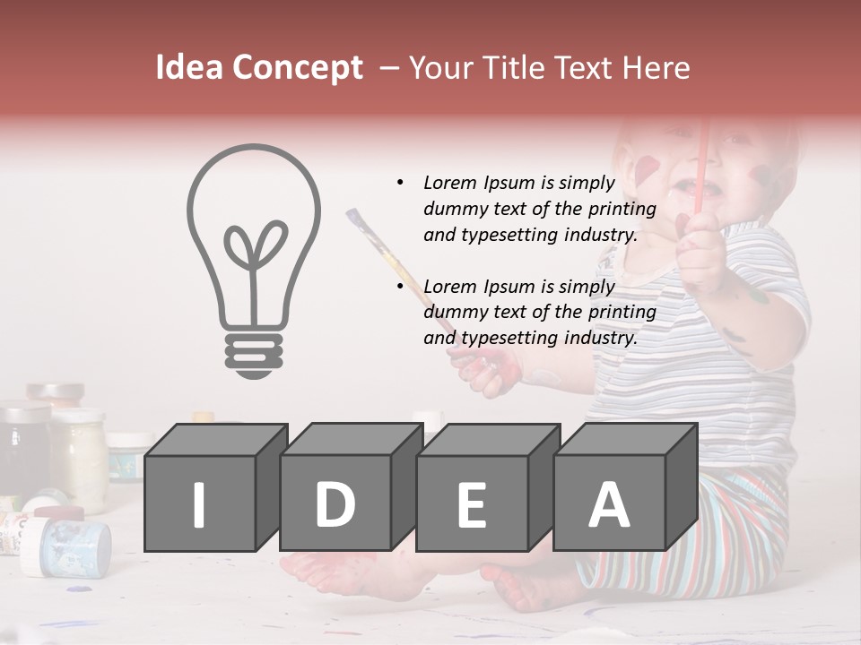 Malen Kinder Winzig PowerPoint Template