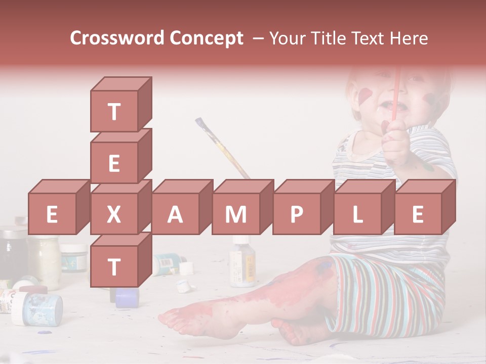 Malen Kinder Winzig PowerPoint Template