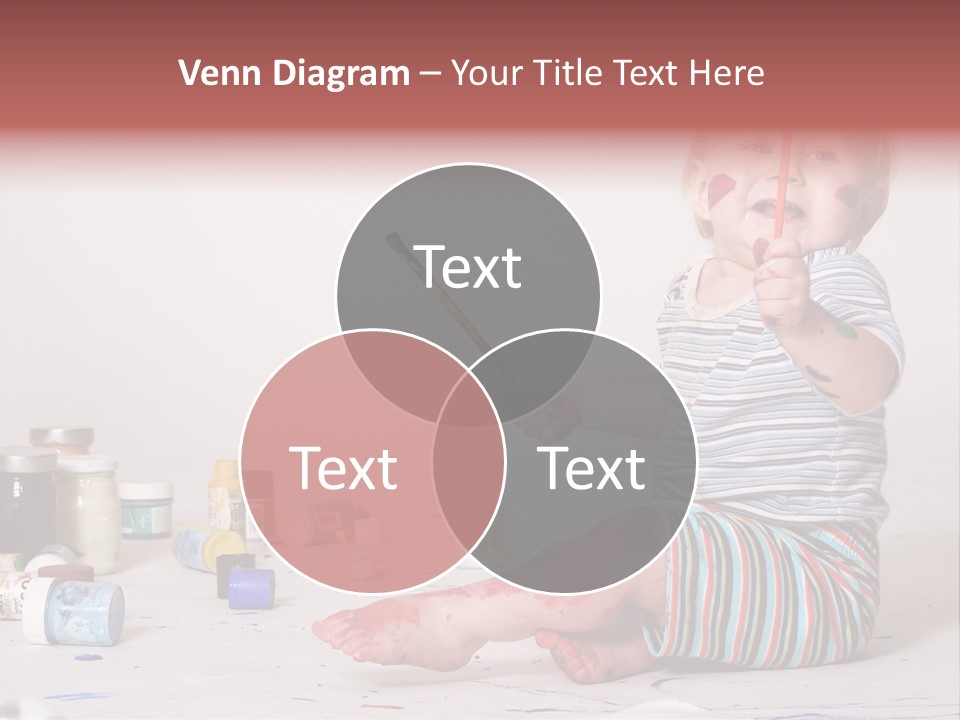 Malen Kinder Winzig PowerPoint Template