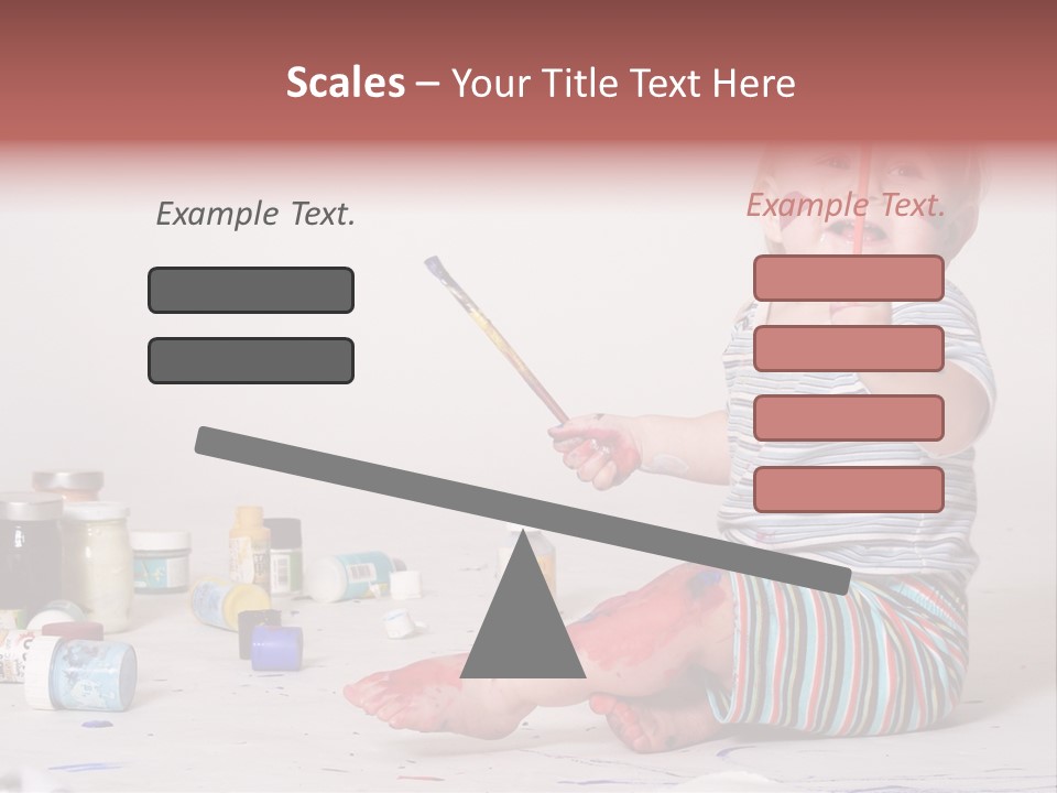 Malen Kinder Winzig PowerPoint Template