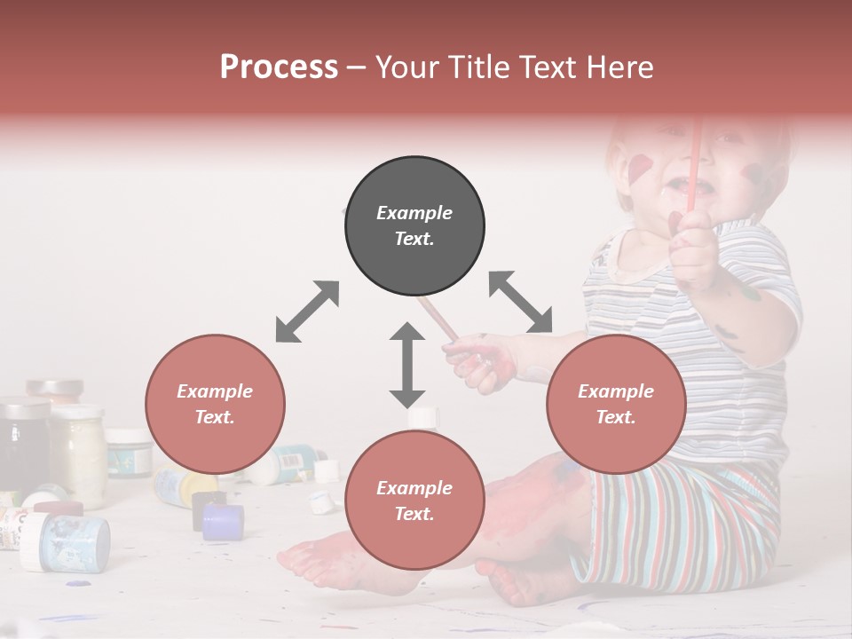 Malen Kinder Winzig PowerPoint Template