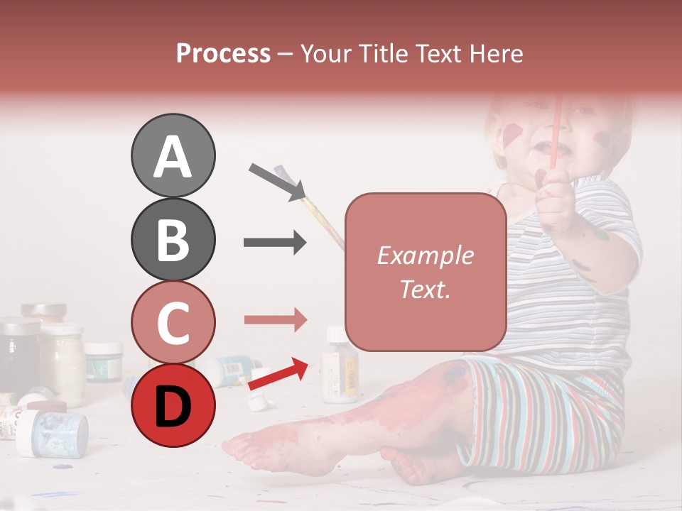 Malen Kinder Winzig PowerPoint Template