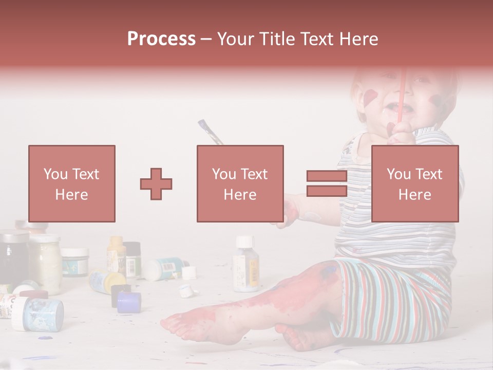 Malen Kinder Winzig PowerPoint Template