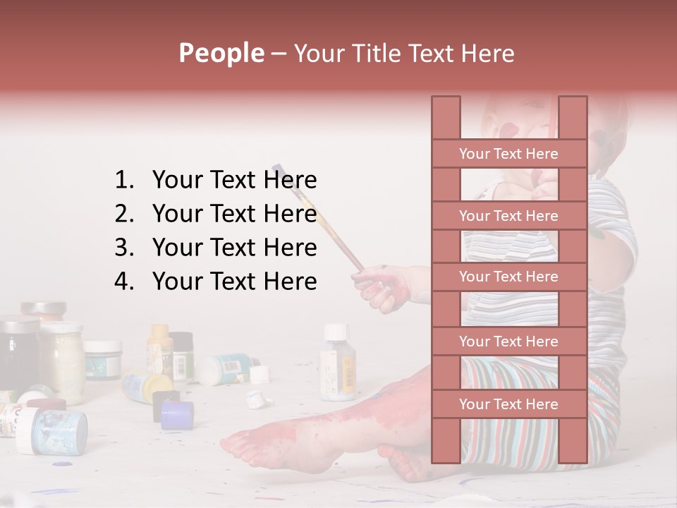 Malen Kinder Winzig PowerPoint Template