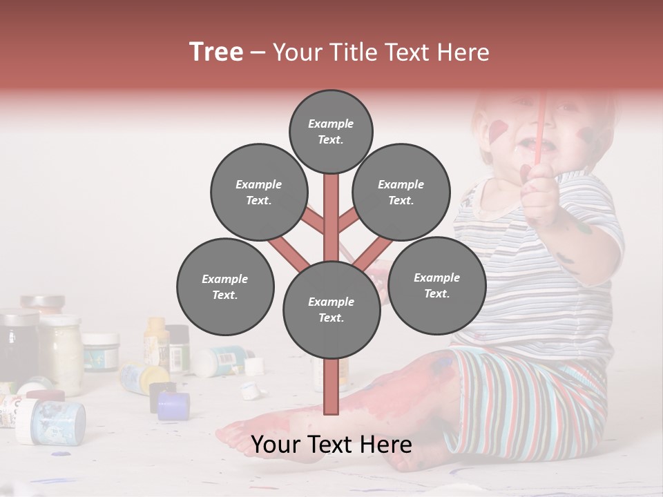 Malen Kinder Winzig PowerPoint Template