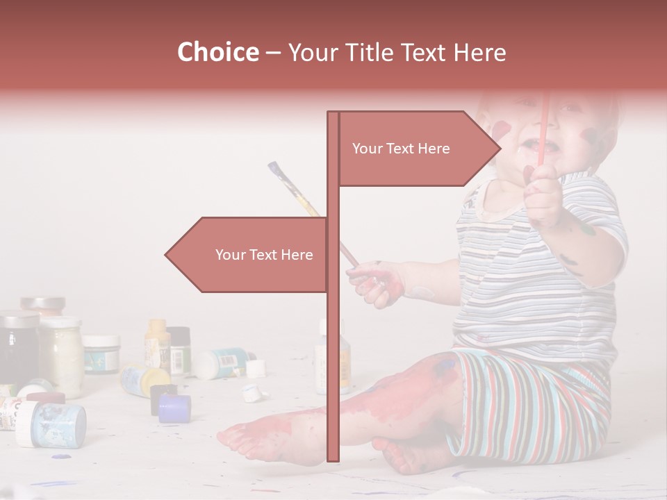 Malen Kinder Winzig PowerPoint Template