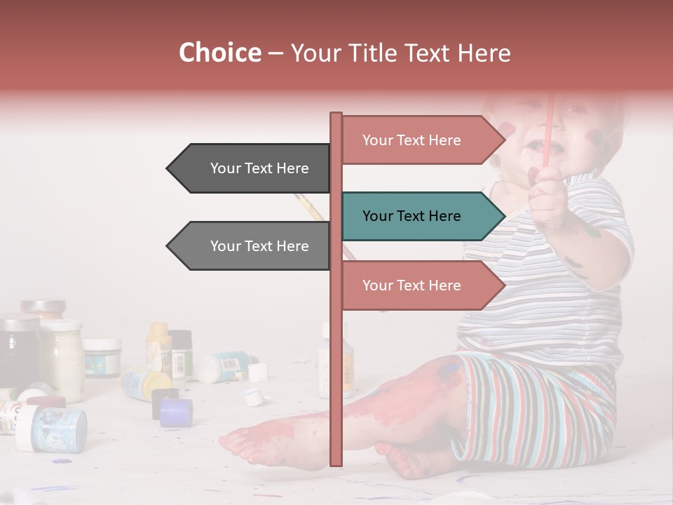 Malen Kinder Winzig PowerPoint Template