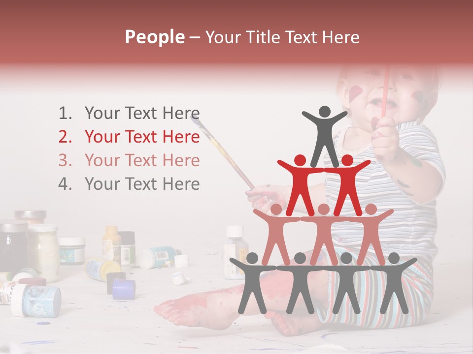 Malen Kinder Winzig PowerPoint Template