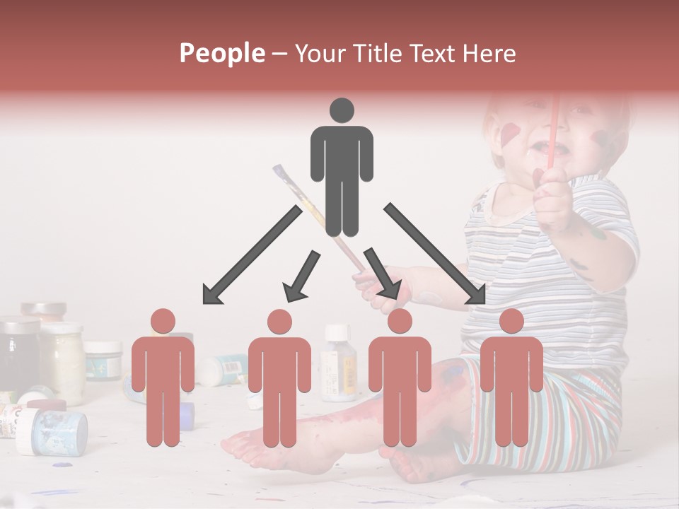 Malen Kinder Winzig PowerPoint Template