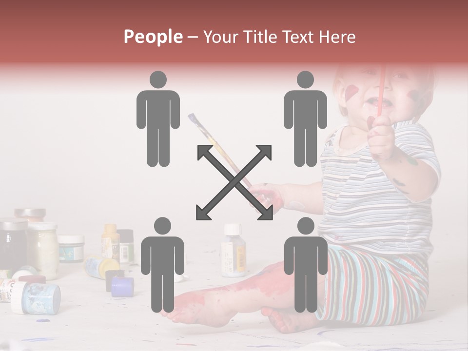 Malen Kinder Winzig PowerPoint Template